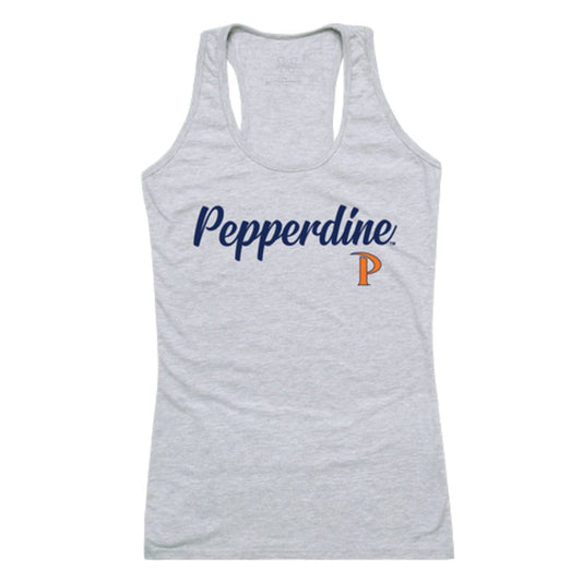 Mouseover Image, Pepperdine University Waves Womens Script Tank Top T-Shirt-Campus-Wardrobe