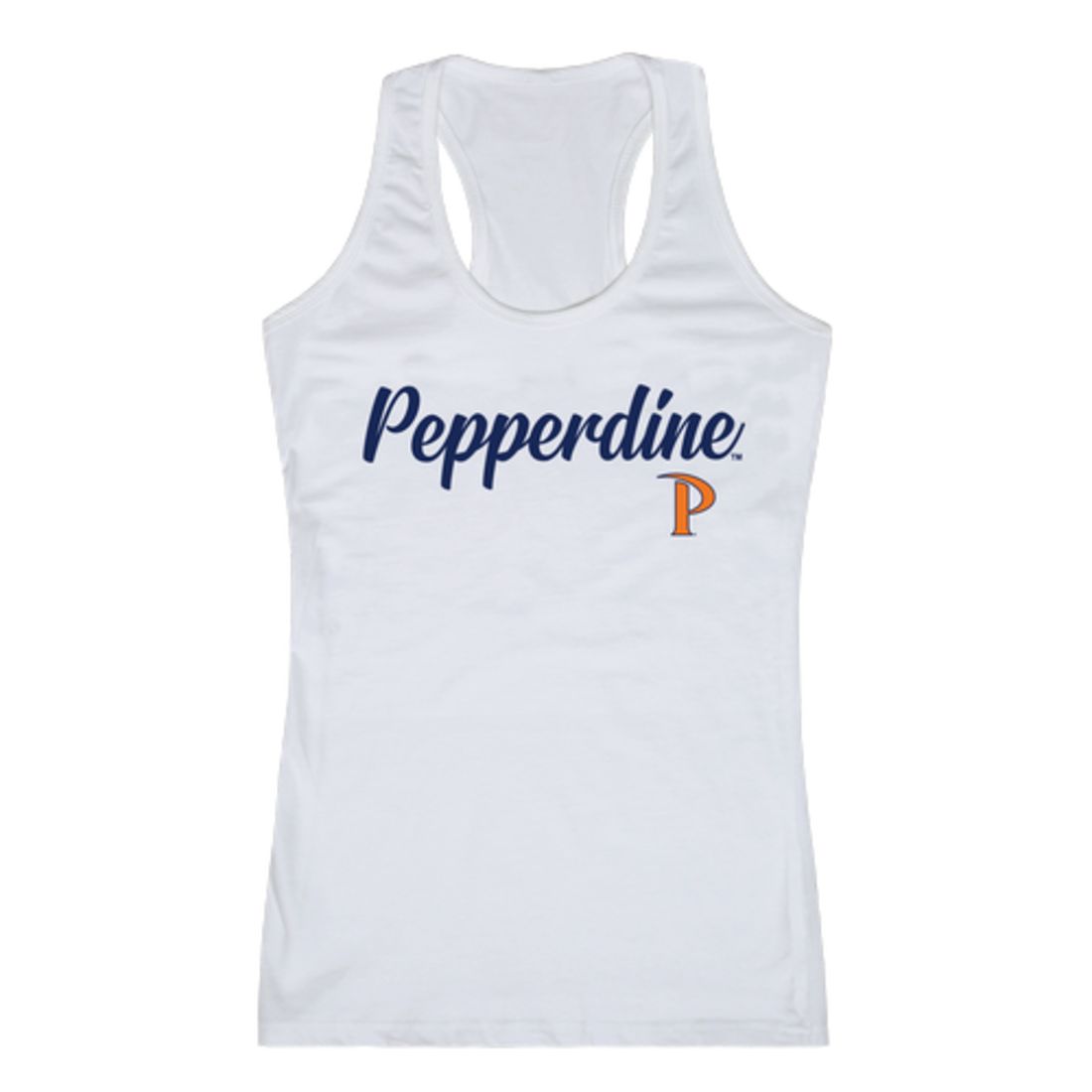 Pepperdine University Waves Womens Script Tank Top T-Shirt-Campus-Wardrobe