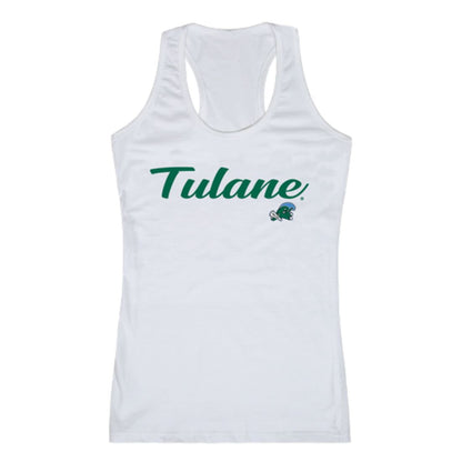 Tulane University Waves Womens Script Tank Top T-Shirt-Campus-Wardrobe
