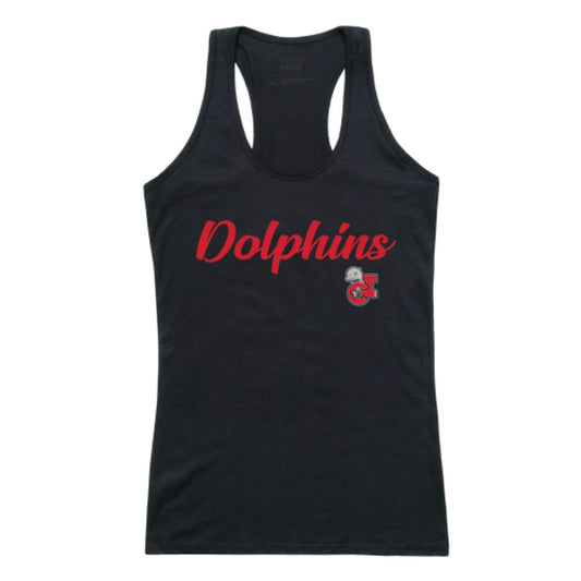 CSUCI California State University Channel Islands The Dolphins Womens Script Tank Top T-Shirt-Campus-Wardrobe