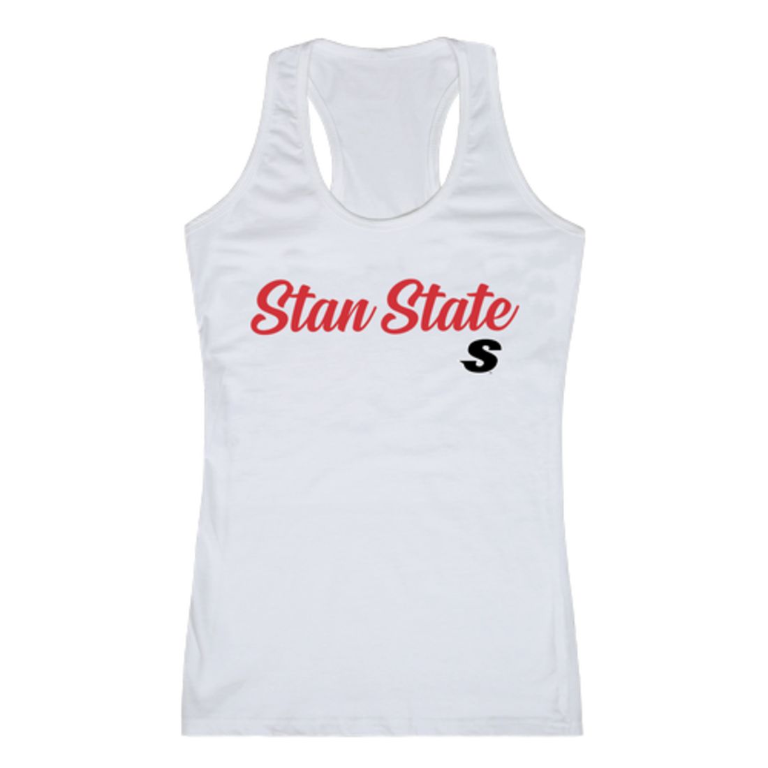 CSUSTAN California State University Stanislaus Warriors Womens Script Tank Top T-Shirt-Campus-Wardrobe