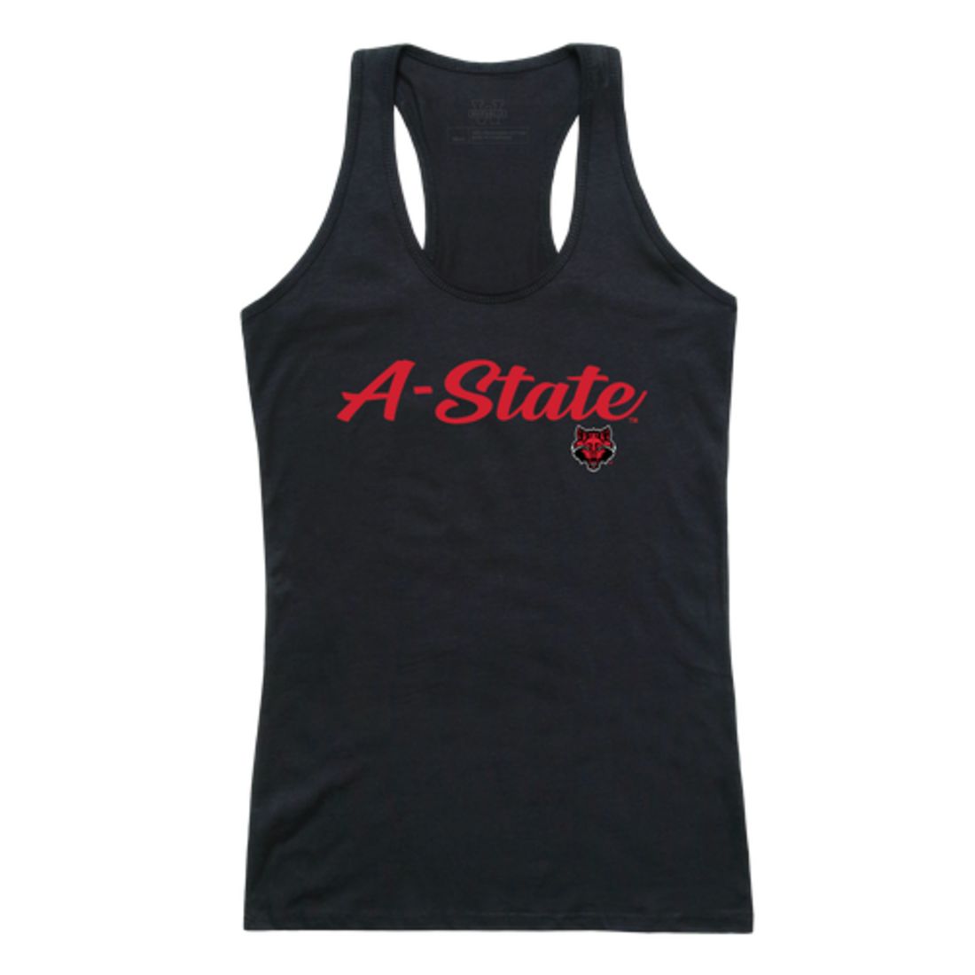 Arkansas State University A-State Wolves Womens Script Tank Top T-Shirt-Campus-Wardrobe