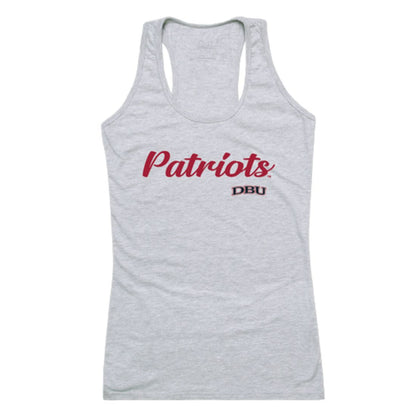 DBU Dallas Baptist University Patriot Womens Script Tank Top T-Shirt-Campus-Wardrobe