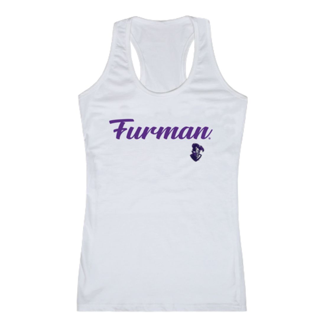 Furman University Paladins Womens Script Tank Top T-Shirt-Campus-Wardrobe