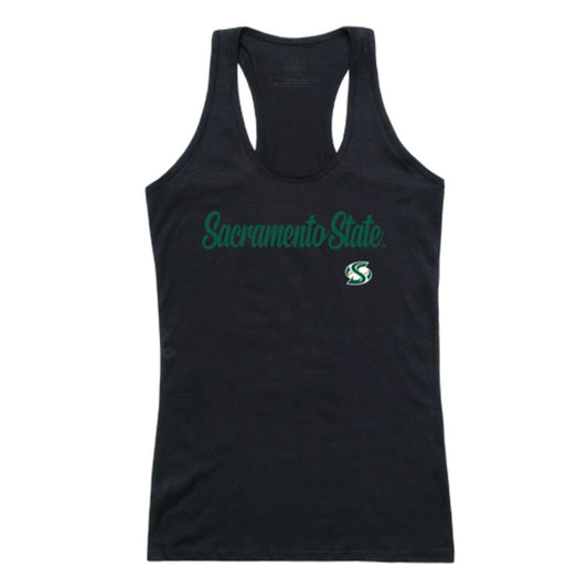 Sacramento State Hornets Womens Script Tank Top T-Shirt-Campus-Wardrobe