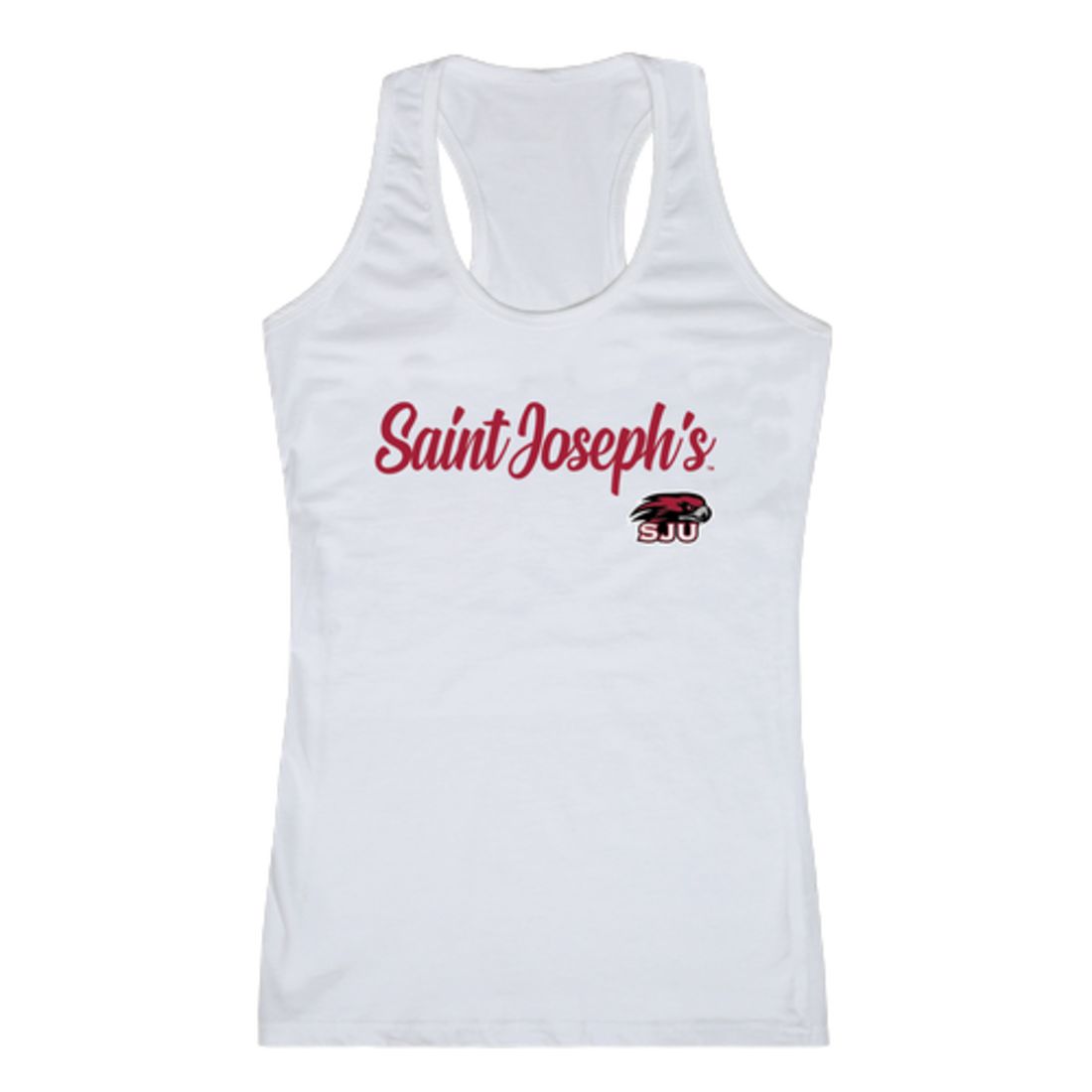 Saint Joseph's University Hawks Womens Script Tank Top T-Shirt-Campus-Wardrobe