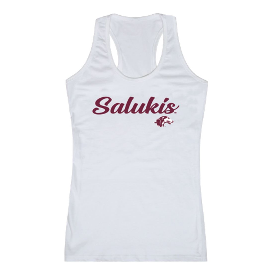 SIU Southern Illinois University Salukis Womens Script Tank Top T-Shirt-Campus-Wardrobe