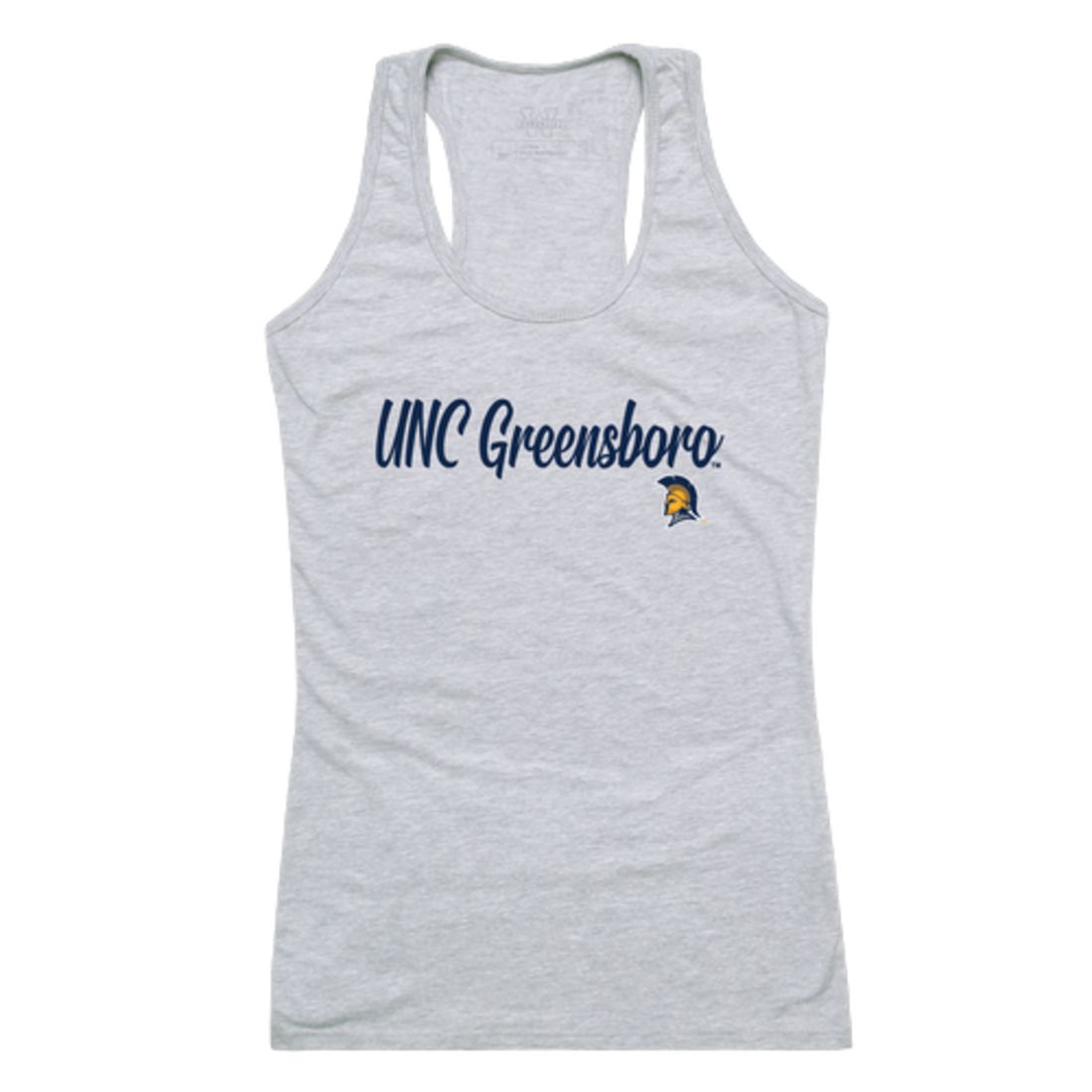 UNCG University of North Carolina atsboro Spartans Womens Script Tank Top T-Shirt-Campus-Wardrobe
