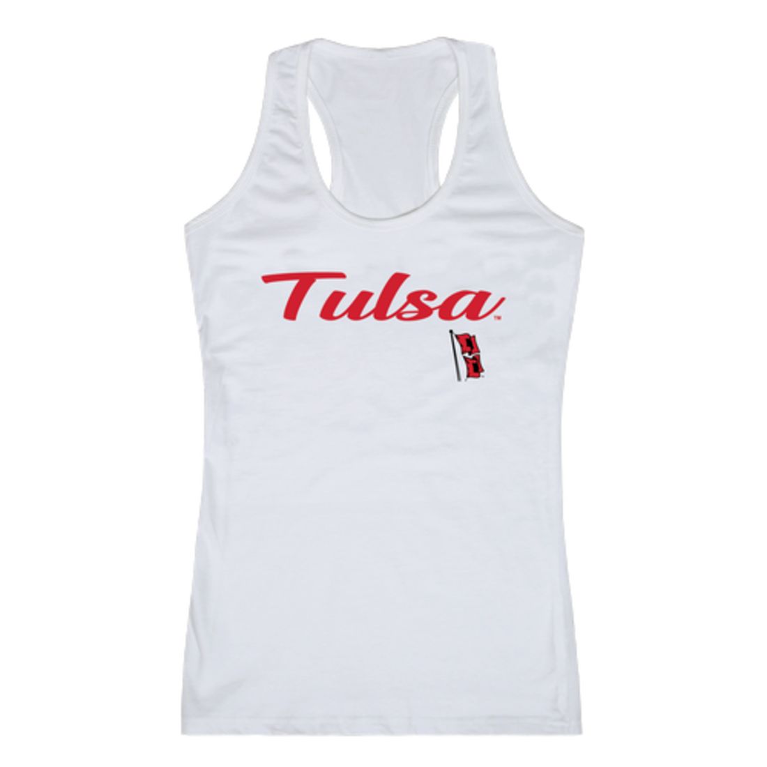 University of Tulsaenen Hurricane Womens Script Tank Top T-Shirt-Campus-Wardrobe