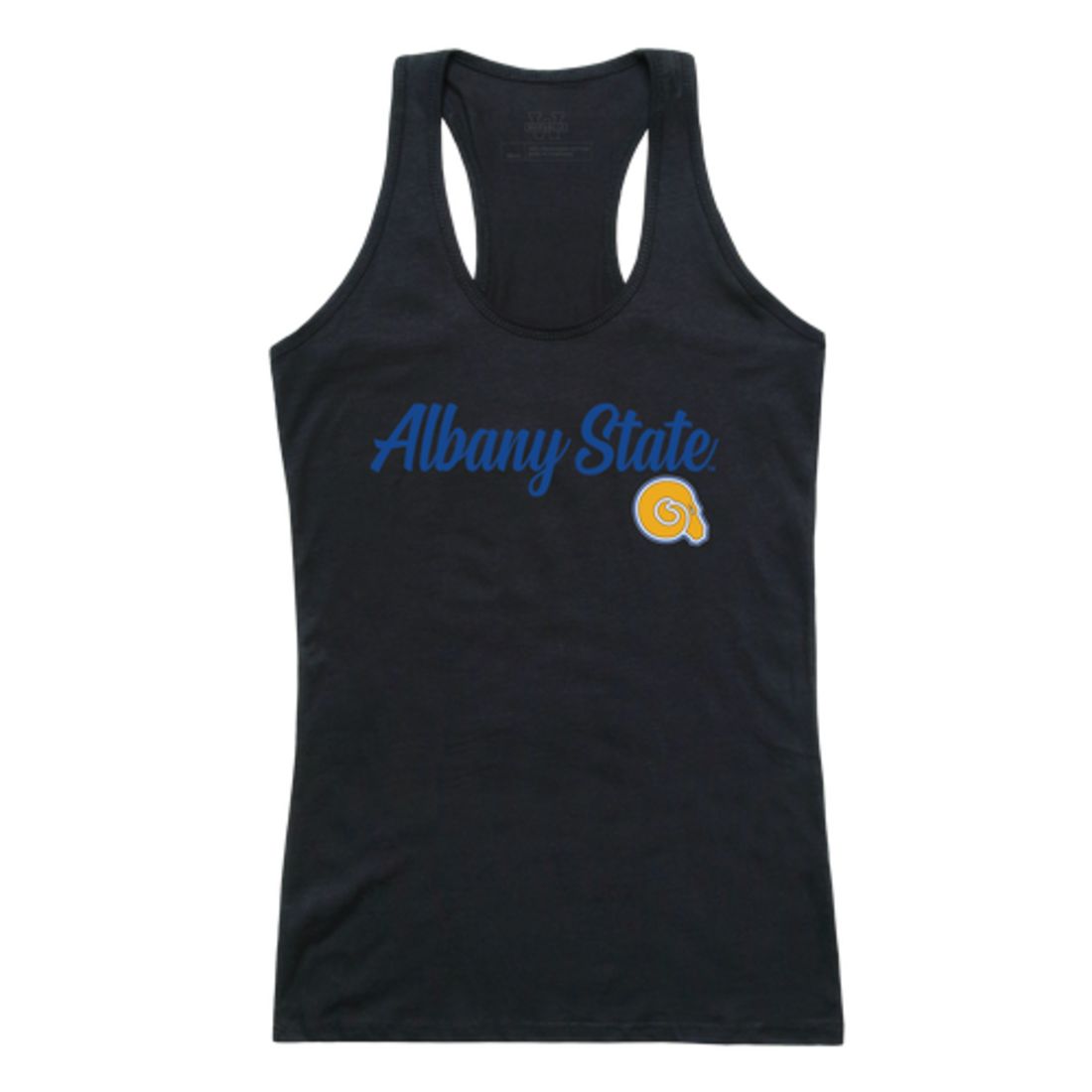 ASU Albany State Universityen Rams Womens Script Tank Top T-Shirt-Campus-Wardrobe