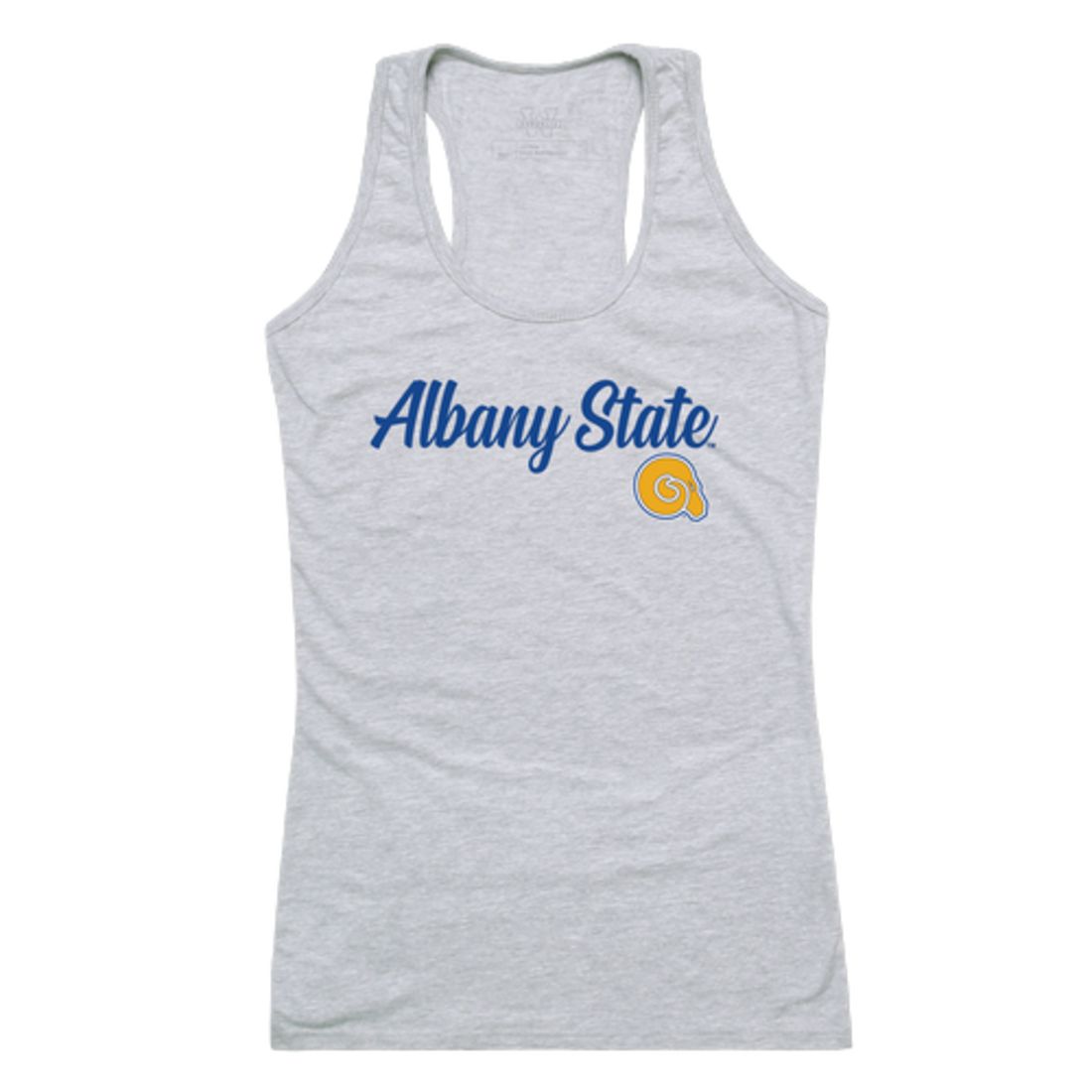 ASU Albany State Universityen Rams Womens Script Tank Top T-Shirt-Campus-Wardrobe