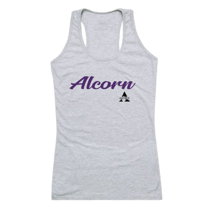 Alcorn State University Braves Womens Script Tank Top T-Shirt-Campus-Wardrobe