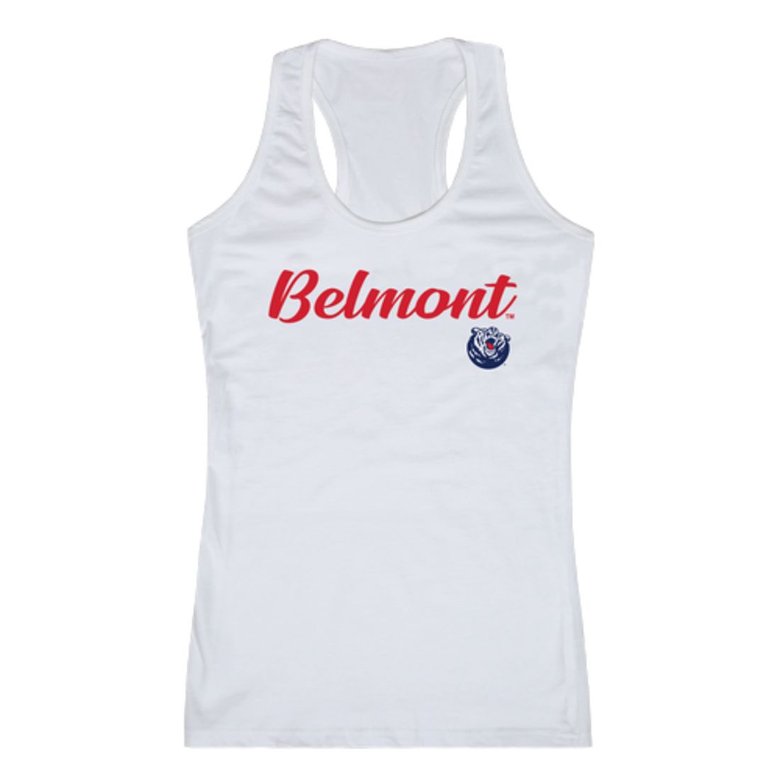 Belmont State University Bruins Womens Script Tank Top T-Shirt-Campus-Wardrobe
