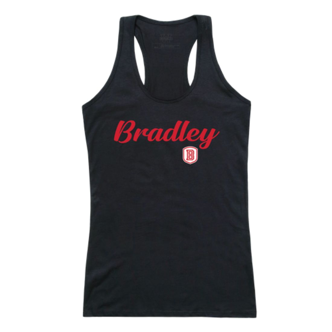 Bradley University Braves Womens Script Tank Top T-Shirt-Campus-Wardrobe