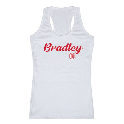 Bradley University Braves Womens Script Tank Top T-Shirt-Campus-Wardrobe