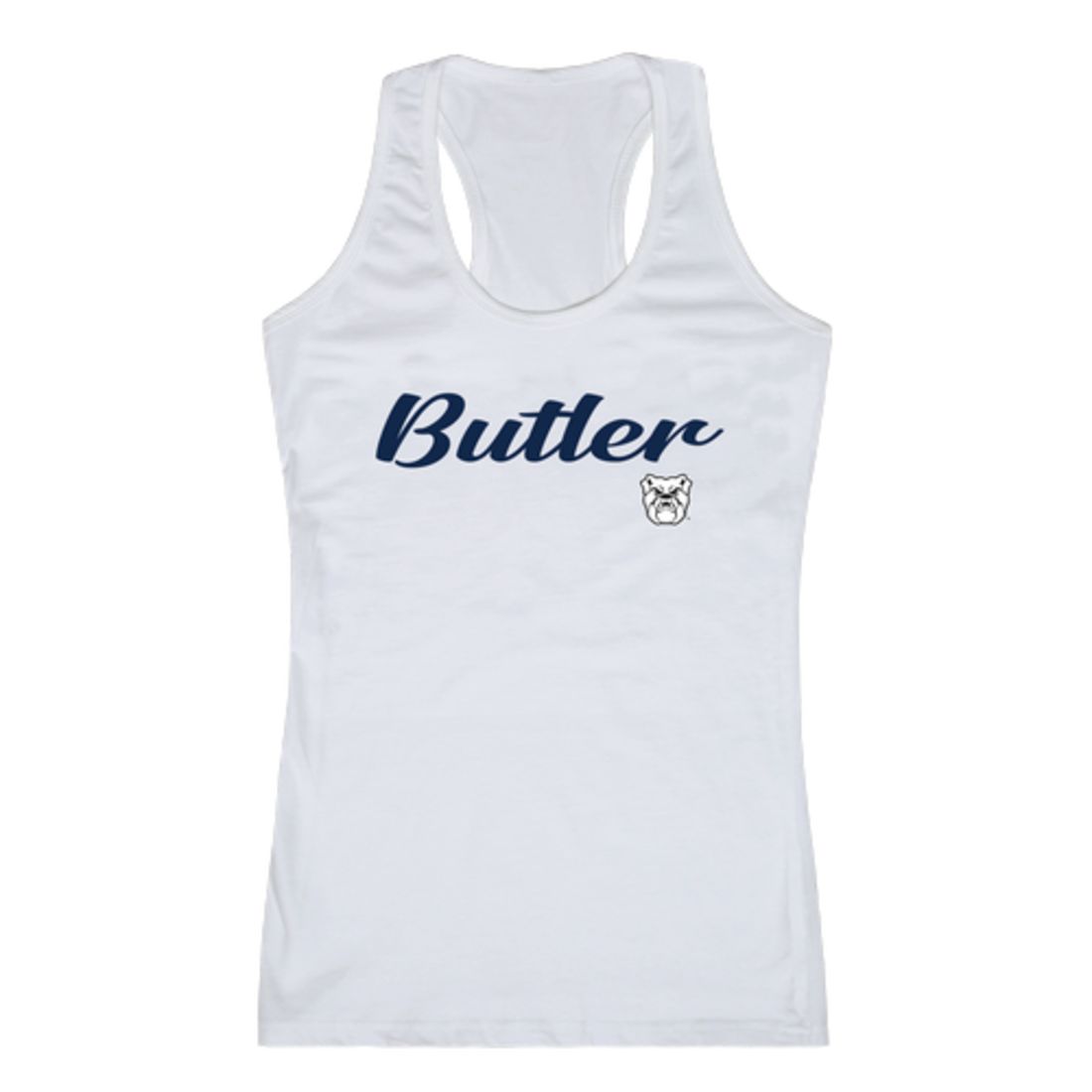 Butler University Bulldog Womens Script Tank Top T-Shirt-Campus-Wardrobe