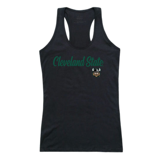 CSU Cleveland State University Vikings Womens Script Tank Top T-Shirt-Campus-Wardrobe