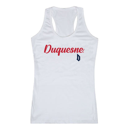 Duquesne University Dukes Womens Script Tank Top T-Shirt-Campus-Wardrobe