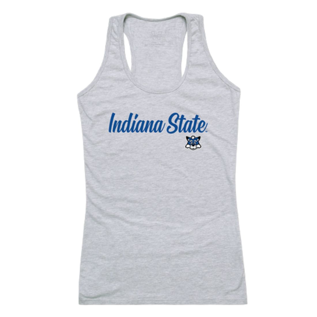 ISU Indiana State University Sycamores Womens Script Tank Top T-Shirt-Campus-Wardrobe