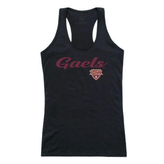 Iona College Gaels Womens Script Tank Top T-Shirt-Campus-Wardrobe