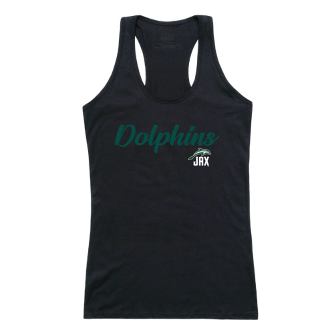 JU Jacksonville University Dolphin Womens Script Tank Top T-Shirt-Campus-Wardrobe