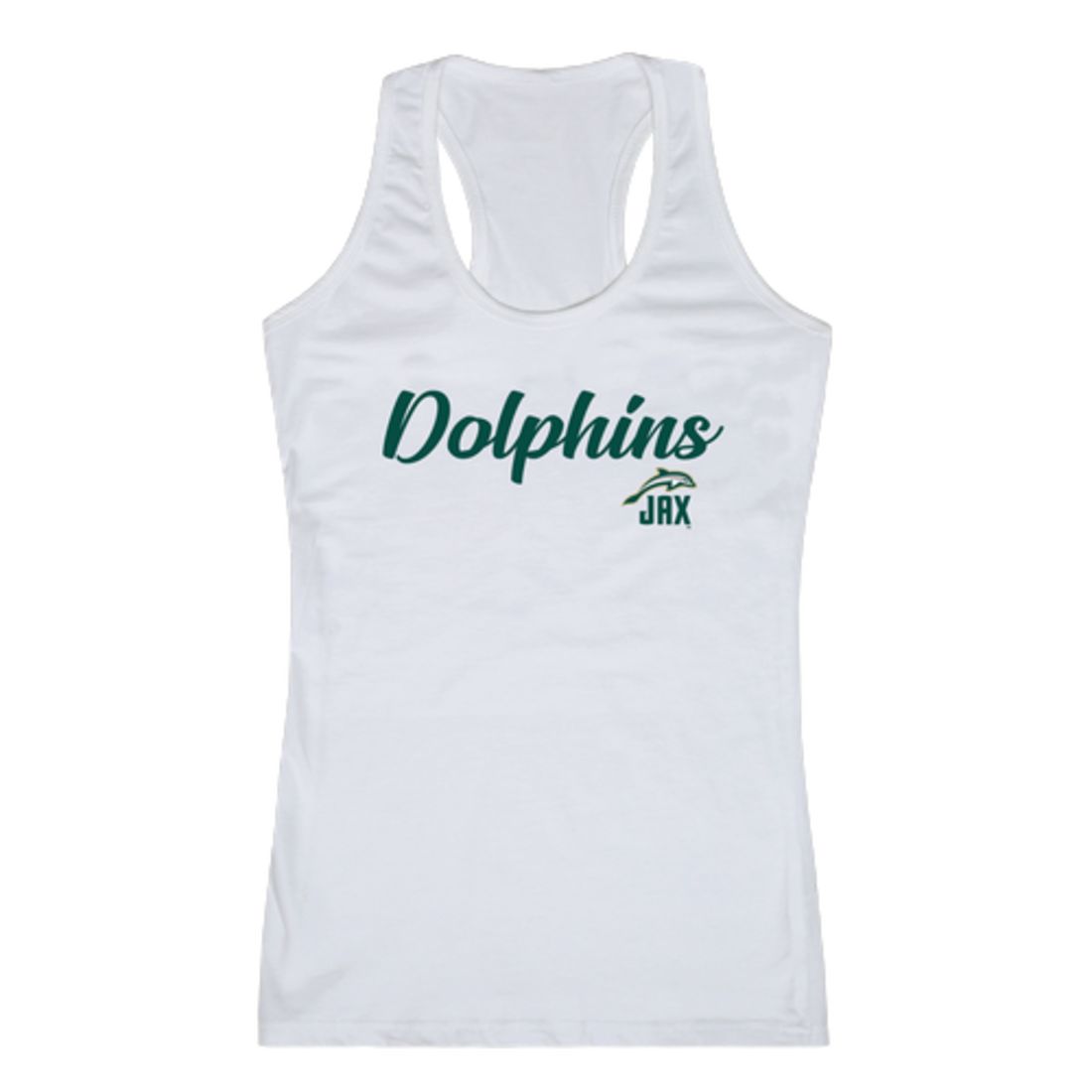 JU Jacksonville University Dolphin Womens Script Tank Top T-Shirt-Campus-Wardrobe