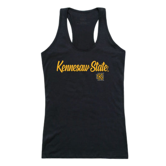 KSU Kennesaw State University Owls Womens Script Tank Top T-Shirt-Campus-Wardrobe