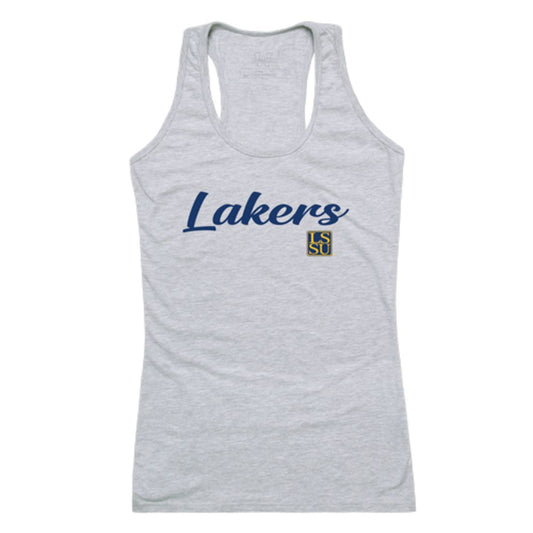 Mouseover Image, LSSU Lake Superior State University Lakers Womens Script Tank Top T-Shirt-Campus-Wardrobe