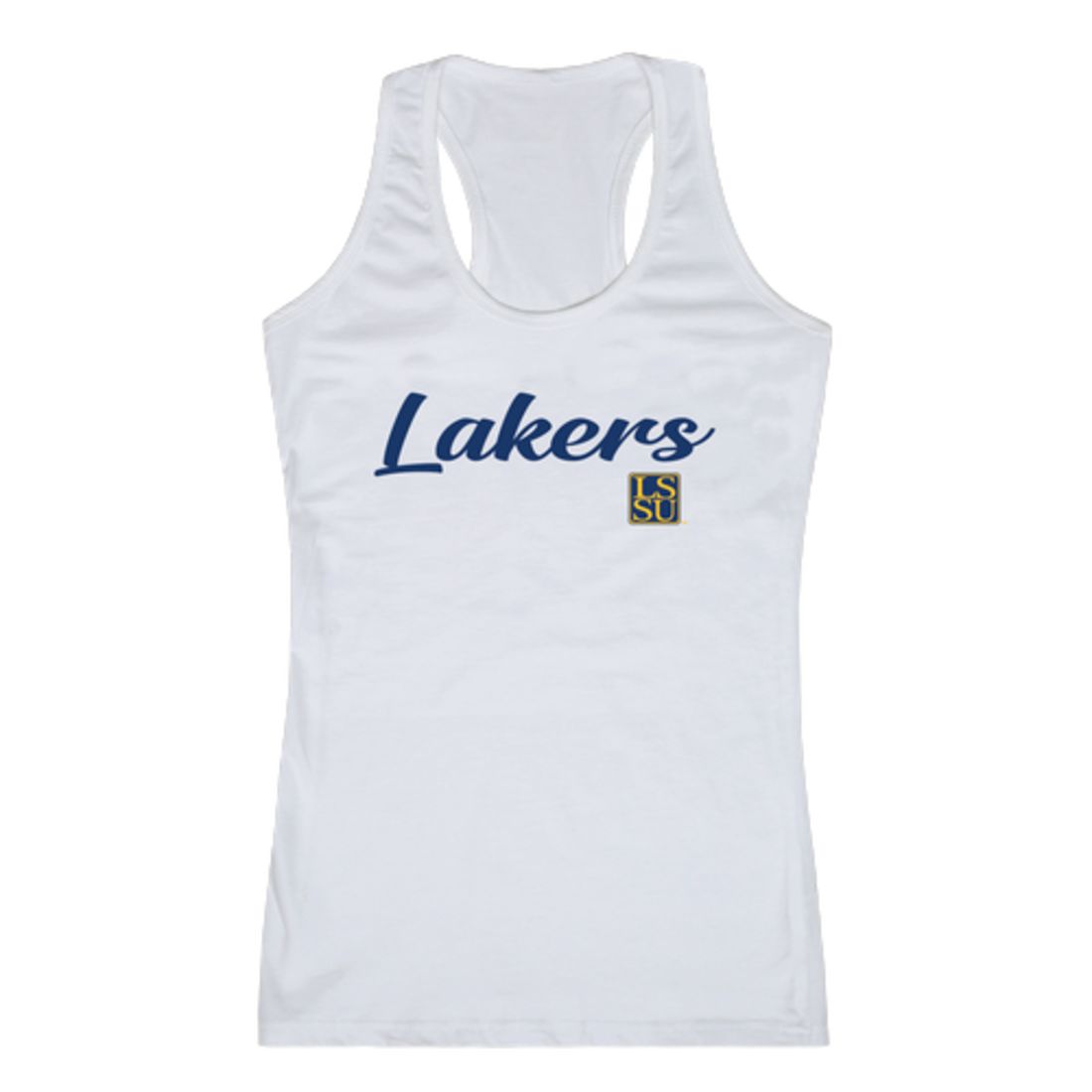 LSSU Lake Superior State University Lakers Womens Script Tank Top T-Shirt-Campus-Wardrobe