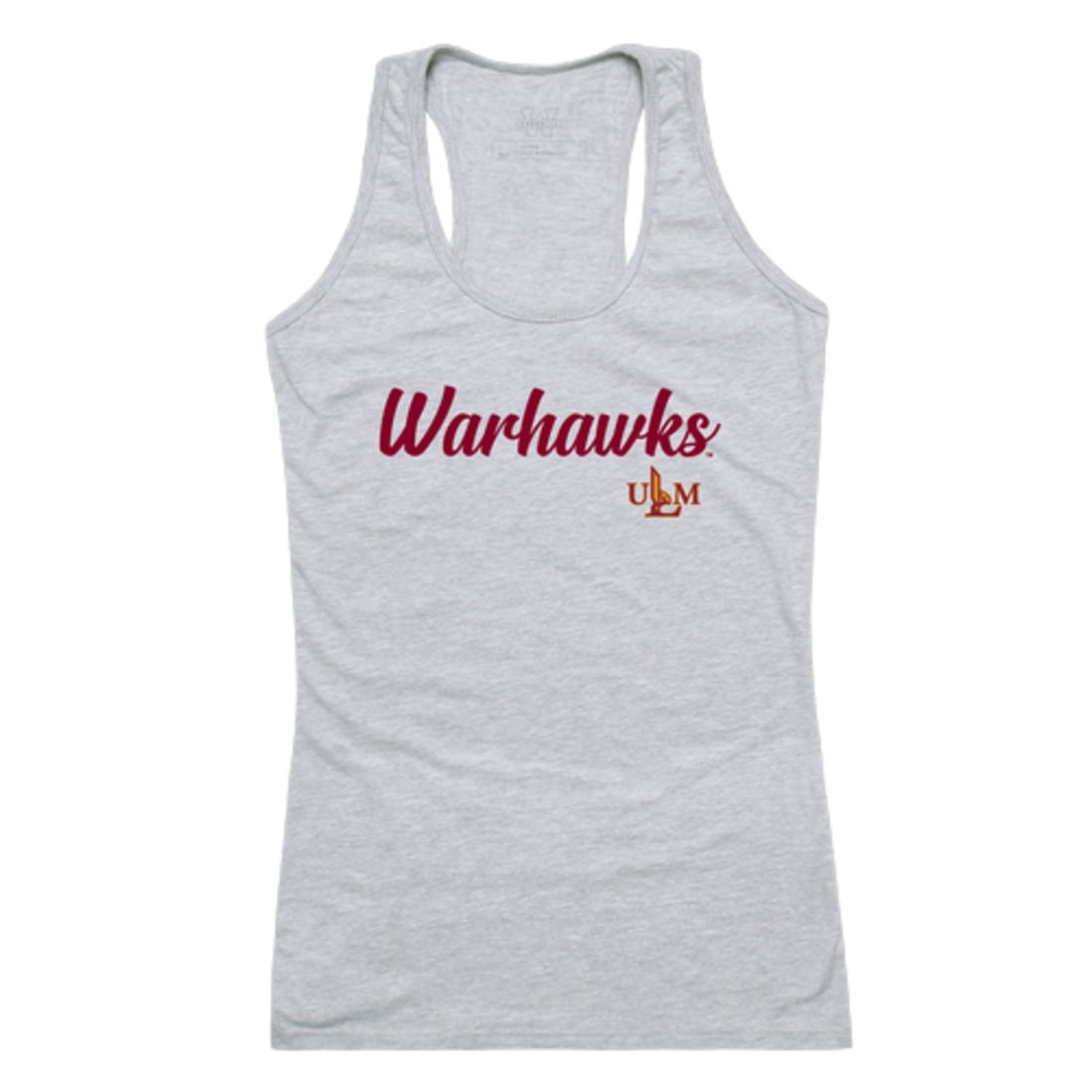 ULM University of Louisiana Monroe Warhawks Womens Script Tank Top T-Shirt-Campus-Wardrobe