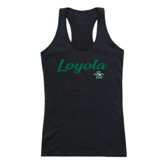 Loyola University Marylandhounds Womens Script Tank Top T-Shirt-Campus-Wardrobe