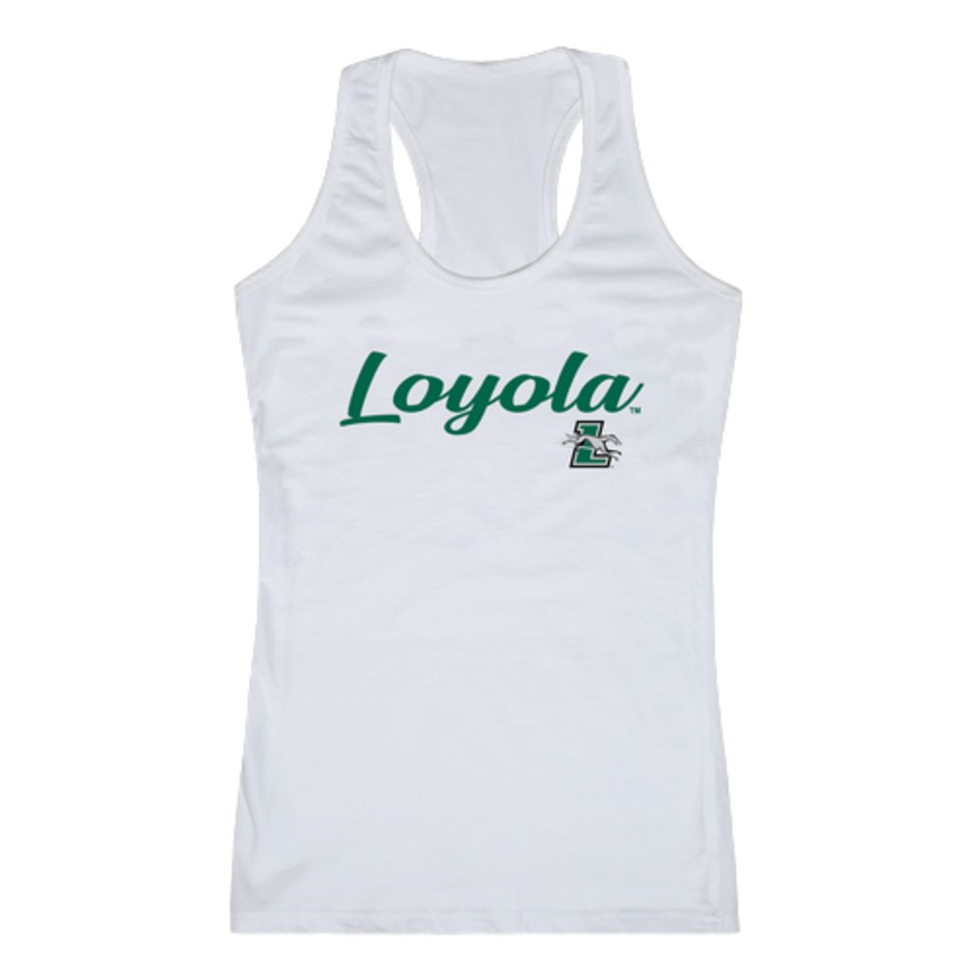 Loyola University Marylandhounds Womens Script Tank Top T-Shirt-Campus-Wardrobe