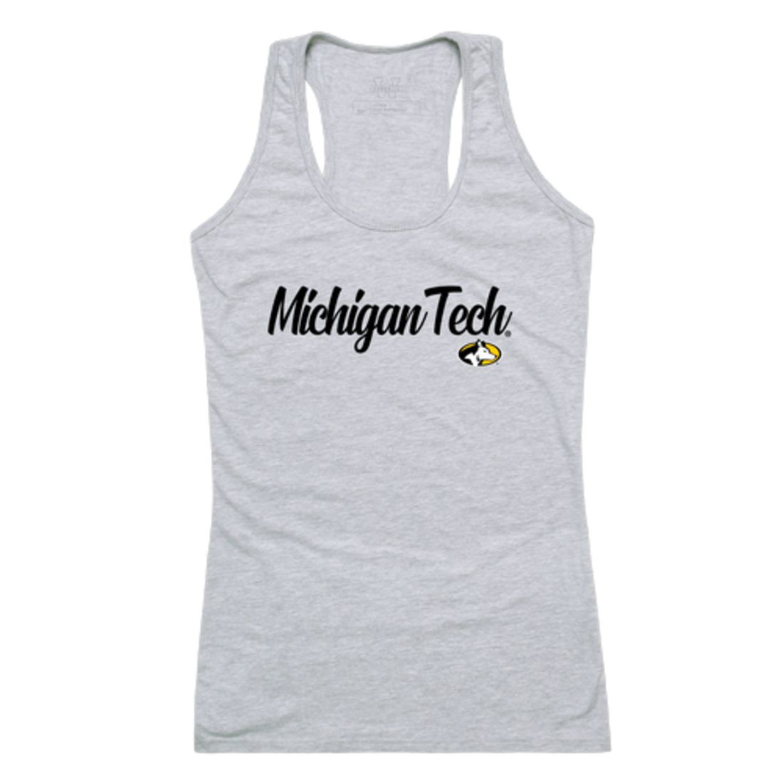 Michigan Technological University Huskies Womens Script Tank Top T-Shirt-Campus-Wardrobe