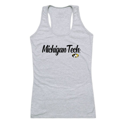 Michigan Technological University Huskies Womens Script Tank Top T-Shirt-Campus-Wardrobe