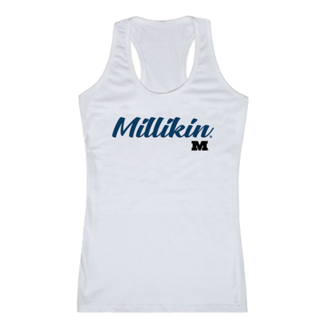 Millikin University Big Womens Script Tank Top T-Shirt-Campus-Wardrobe