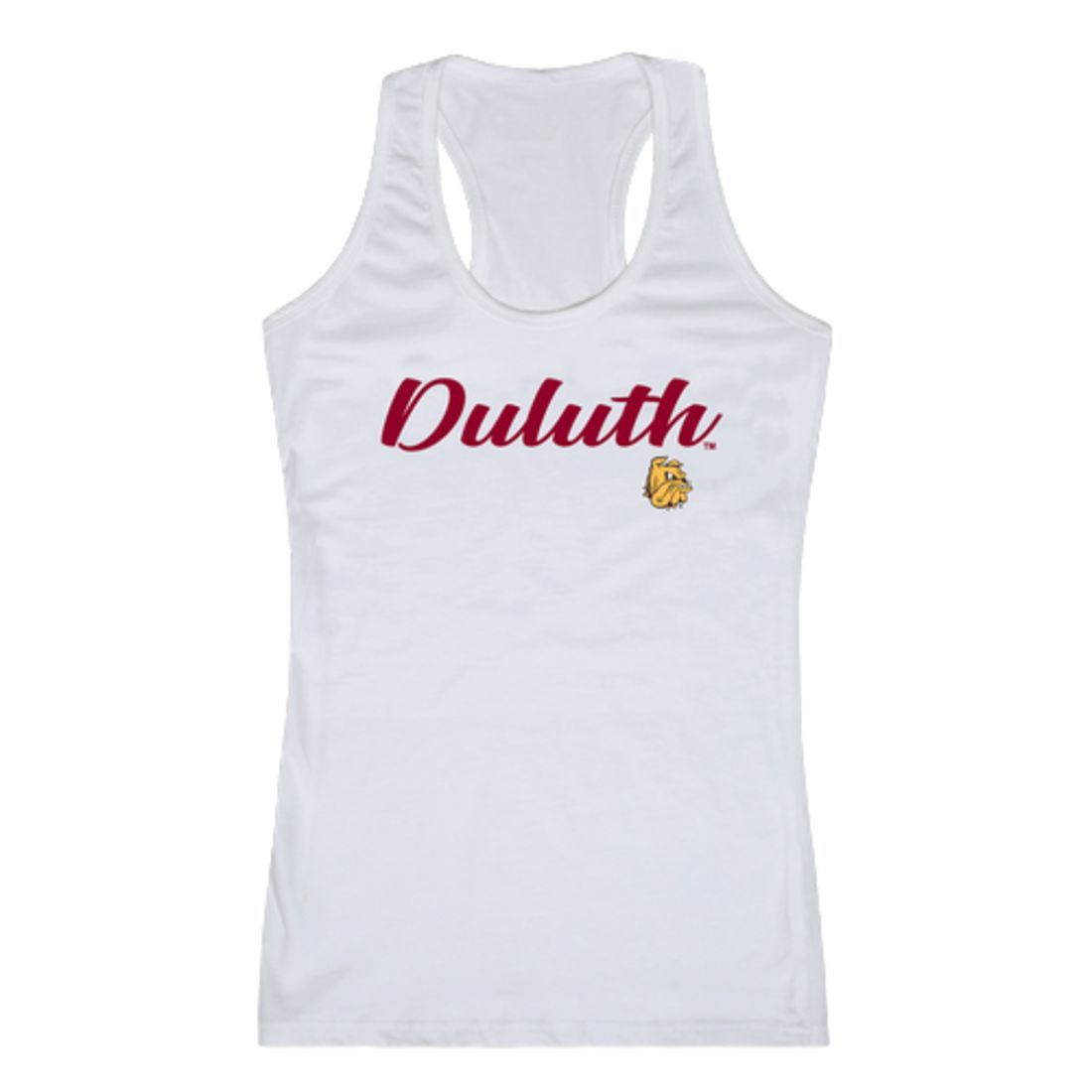 UMD University of Minnesota Duluth Bulldogs Womens Script Tank Top T-Shirt-Campus-Wardrobe