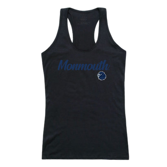 Monmouth University Hawks Womens Script Tank Top T-Shirt-Campus-Wardrobe