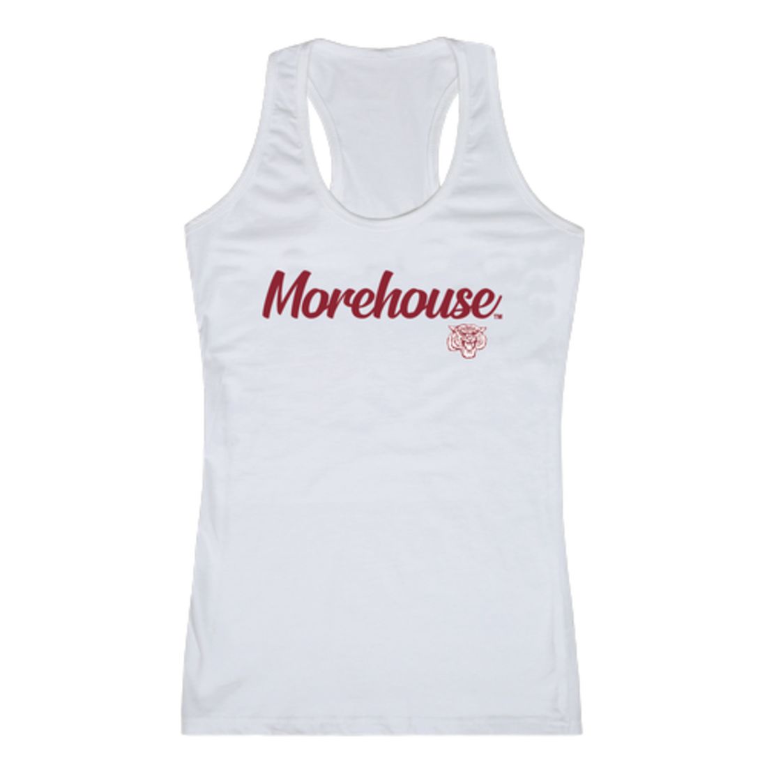 Morehouse College Tigers Womens Script Tank Top T-Shirt-Campus-Wardrobe