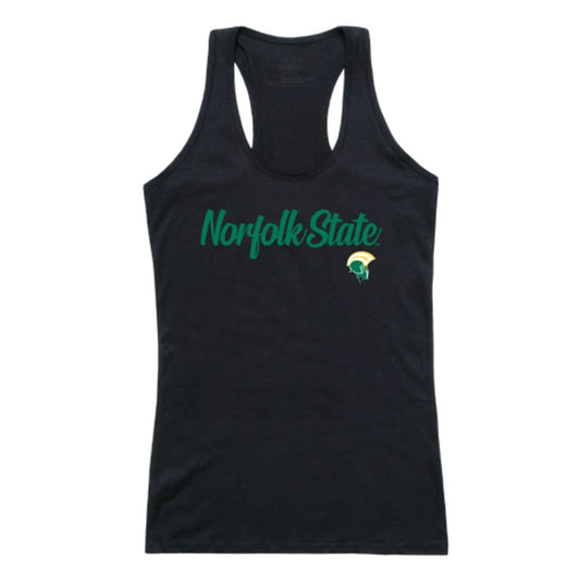 NSU Norfolk State University Spartans Womens Script Tank Top T-Shirt-Campus-Wardrobe