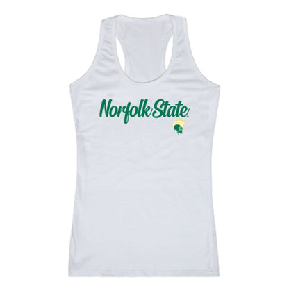 NSU Norfolk State University Spartans Womens Script Tank Top T-Shirt-Campus-Wardrobe