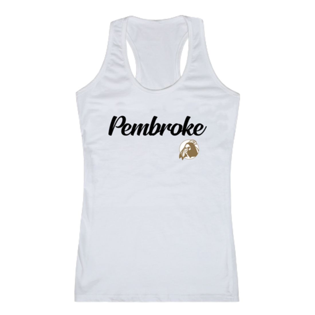 UNCP University of North Carolina at Pembroke Braves Womens Script Tank Top T-Shirt-Campus-Wardrobe