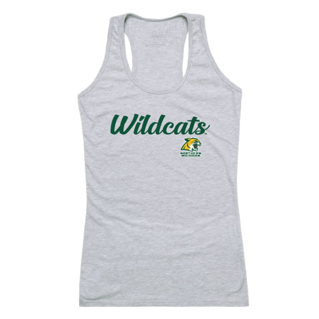 NMU Northern Michigan University Wildcats Womens Script Tank Top T-Shirt-Campus-Wardrobe
