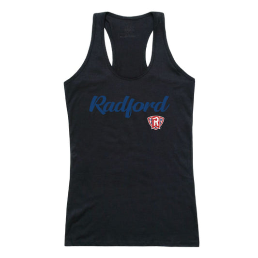 Radford University Highlanders Womens Script Tank Top T-Shirt-Campus-Wardrobe