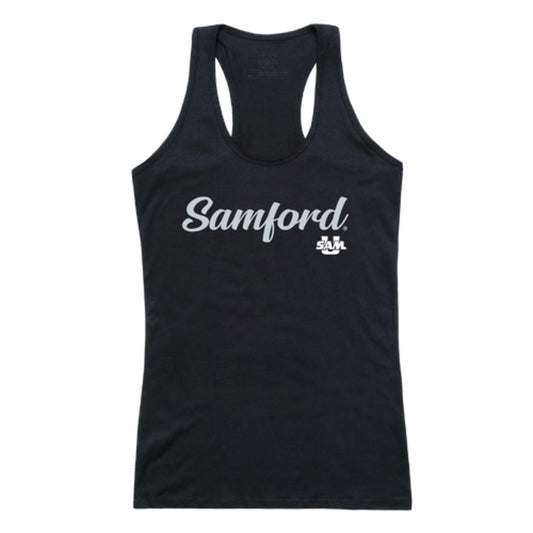 Samford University Bulldogs Womens Script Tank Top T-Shirt-Campus-Wardrobe