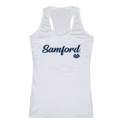 Samford University Bulldogs Womens Script Tank Top T-Shirt-Campus-Wardrobe