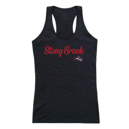 Stony Brook University Seawolves Womens Script Tank Top T-Shirt-Campus-Wardrobe