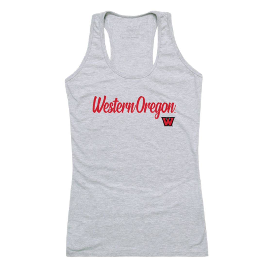 WOU Western Oregon University Wolves Womens Script Tank Top T-Shirt-Campus-Wardrobe