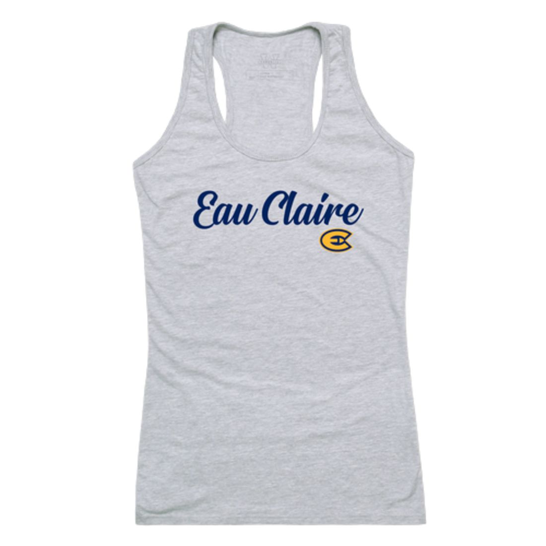 UWEC University of Wisconsin-Eau Claire Blugolds Womens Script Tank Top T-Shirt-Campus-Wardrobe