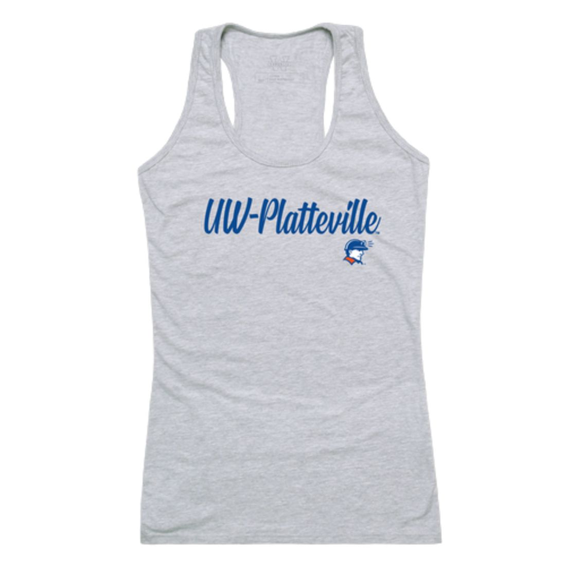 UW University of Wisconsin Platteville Pioneers Womens Script Tank Top T-Shirt-Campus-Wardrobe