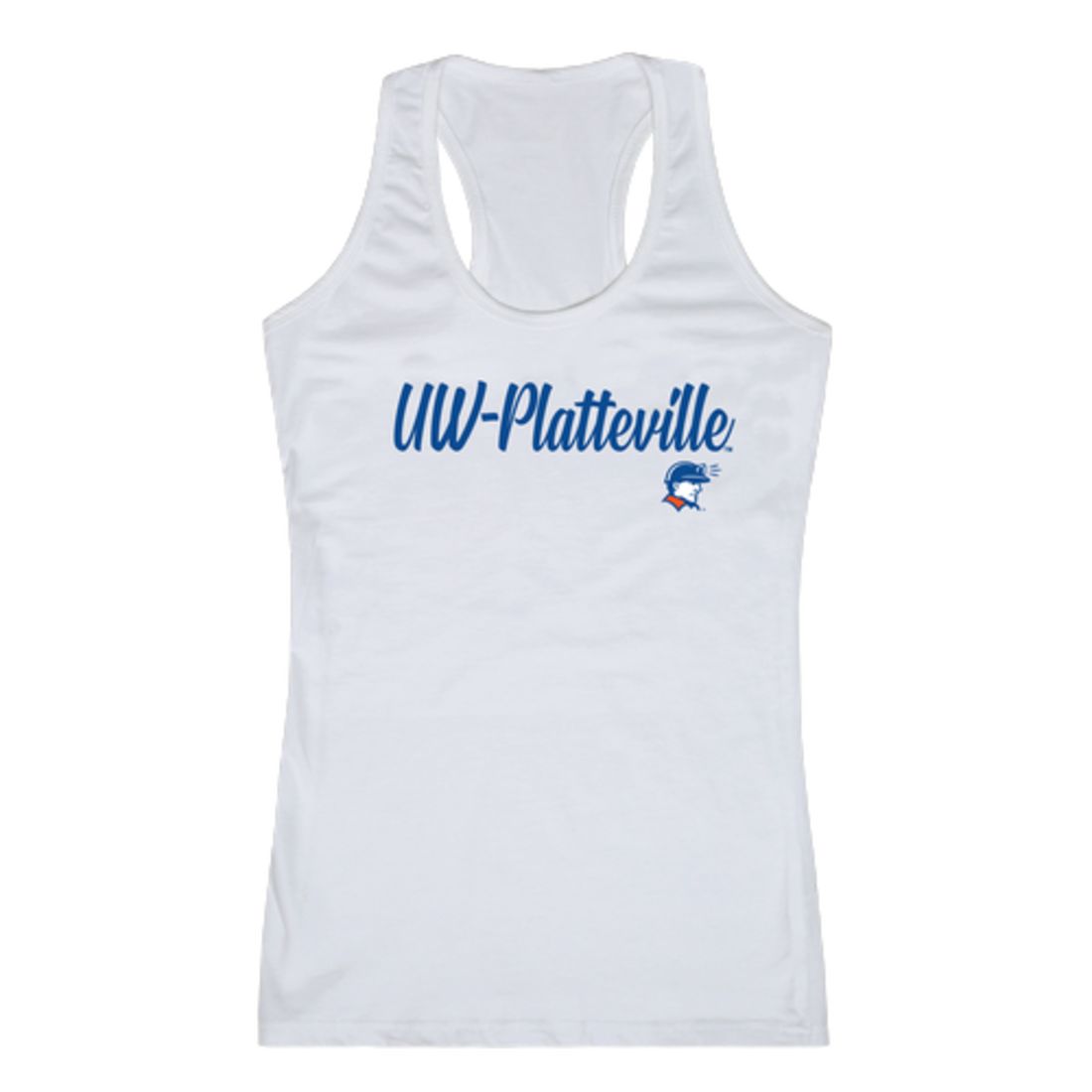 UW University of Wisconsin Platteville Pioneers Womens Script Tank Top T-Shirt-Campus-Wardrobe